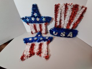 Patriotic Tinsel Decorations