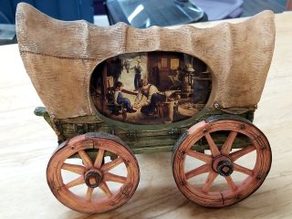 Covered Wagon Figurine, 9 in