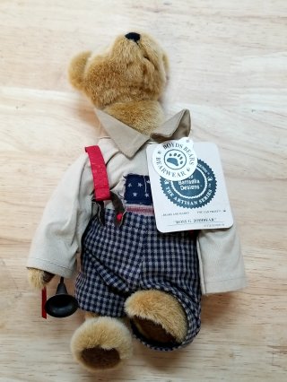 Boyds Bear in Overalls, 10 in, exc cond