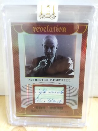 Oppenheimer History Relic Card, RARE 77/99