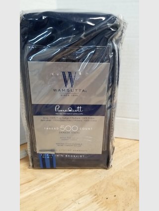 Wamsutta Twin Bedskirt 500TC Navy