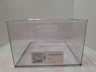 Plastic stackable bin, 12 x 12 x 8