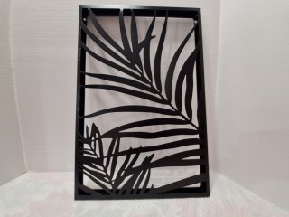 Black Metal Palm Leaf Wall Panel