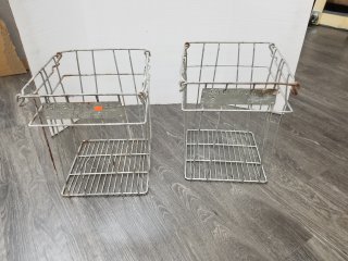 Metal crates each approx 15 by 13 by 13 inch 