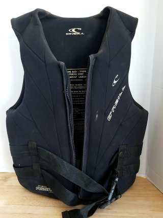 ONeil Black Life Vest, Adult Large