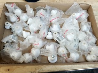 Box of White Cabinet Knobs