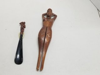 Chipped Nutcracker and shoe horn 