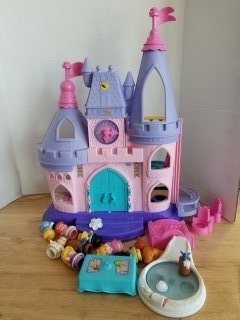 Pink Purple Toy Castle with Accessories