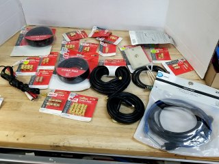 New Large lot of coaxial cable, connectors