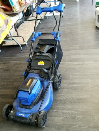 Kobalt 40V Blue Lawn Mower, No charger,  no battery,  AS IS