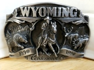 Wyoming Centennial Belt Buckle