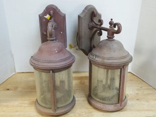 Pair of Metal Lanterns, approx 15 in