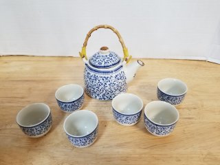 Tea set, tallest 5 inch 