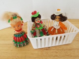 Handmade dolls, tallest 5 inch 