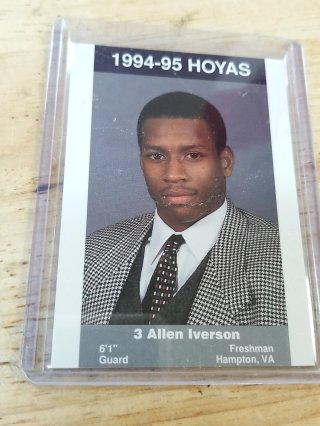 1994-95 Allen Iverson Hoyas Kids & Cops Card, RARE