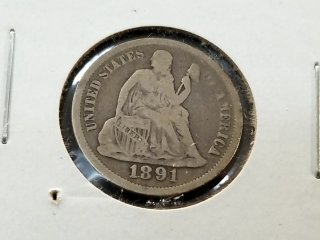 1891 US Seated Liberty Dime