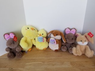 New plush animals, tallest approx 10 inch