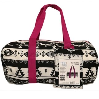 New Time And Tru Aztec Packable Duffel Bag