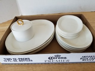 New dishes, largest approx 10 by 8 inch 
