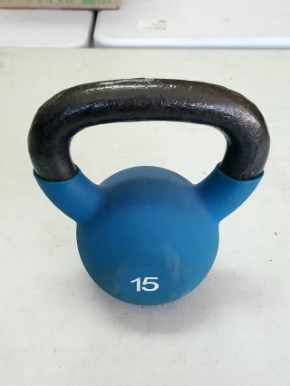 Blue 15 lb Kettlebell