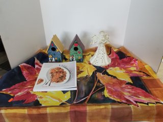 Flag, cookbook, collectibles 