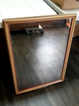 Wood Frame Mirror, 24x36 in