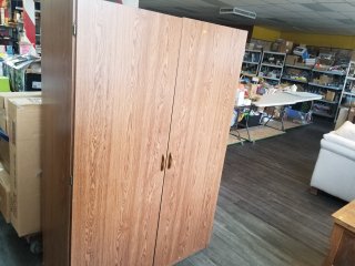 LARGE pressed wood closet, 72 by 48 by 21 inch