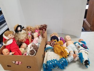 BOX of dolls