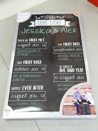 New Personalized Love Story Chalkboard