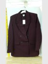 Item #522 — Burgundy Oversized Blazer Jacket