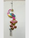 Item #581 — Colorful Peacock Metal Wind Chime, 18 inch