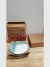Item #116 — Teal Dinner Plates Set in Box, 8 inch