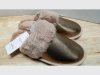 Item #188 — Gold Metallic faux leather slippers ladies m 7/8