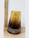 Item #368 — Amber Heavy  Glass Vase , 7 inch