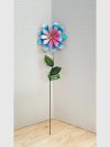 Item #166 — Blue/Pink Metal Daisy Garden Spinner Stake 20 inch