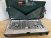 Item #165 — NEW Coleman two burner propane stove and case