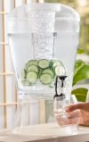 Item #111 — 3 Gallon Hands-Free Acrylic Beverage Dispenser with Vertical Ice Core and F