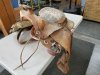 Item #67 — Saddle, seat approx 16 inch, see pics for maker