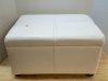 Item #139 — White Storage Ottoman, 21x12x13 in