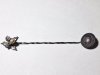 Item #107 — Venezuela Coin Bowl Spoon Orchid Finial Baroque Pearl 835 Silver Vintage