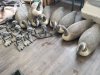Item #120 — 8 big foot, full body, goose decoys