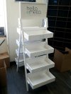 Item #17 — White Wooden Display Stand, 5.5 ft tall