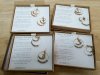 Item #234 — New Cross Hoop Earrings in Boxes