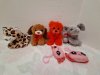 Item #681 — Six Plush Animals and Keychains