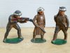 Item #31 — Three painted metal soldier figures, 4 in