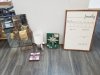 Item #559 — MIRROR, Christmas items, lamp, family board