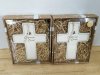 Item #194 — New White Ceramic Cross Ornaments, 8 in