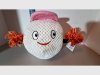 Item #654 — White Plush Pom Pom Cheerleader Toy