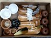 Item #229 — New Assorted kitchen tools and wooden bowls