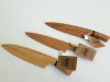 Item #132 — 3 new wooden knives, 9 in